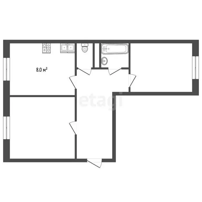 2-комнатная квартира: Тамбов, Советская улица, 21 (59.3 м) - Фото 0