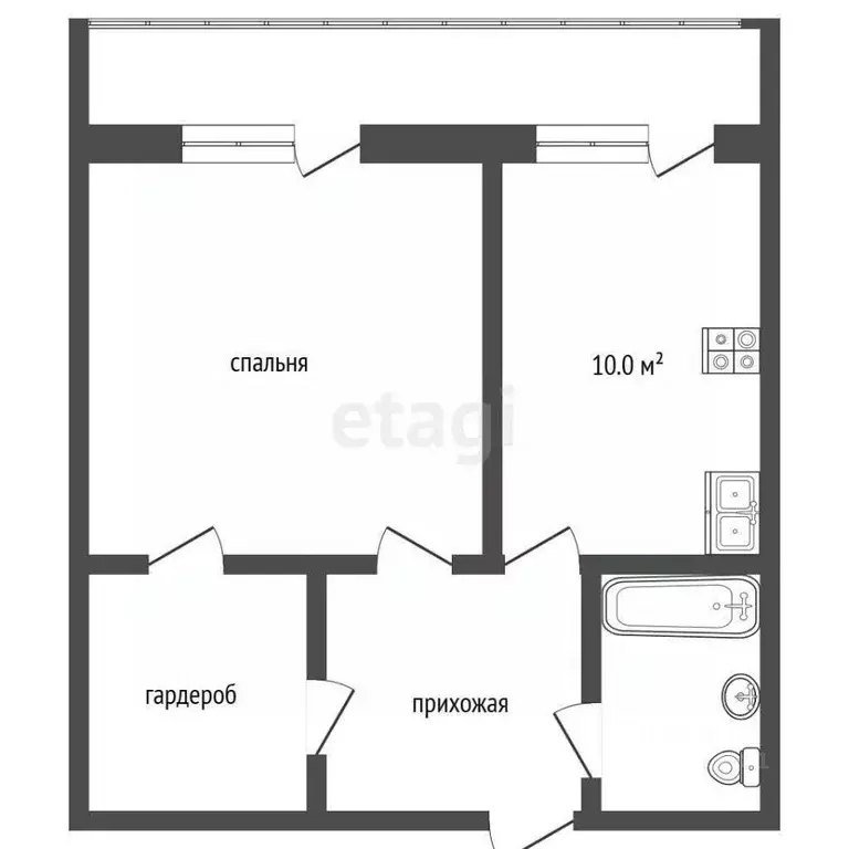 1-к кв. Ростовская область, Аксай ул. Маяковского, 11к2 (32.3 м) - Фото 0