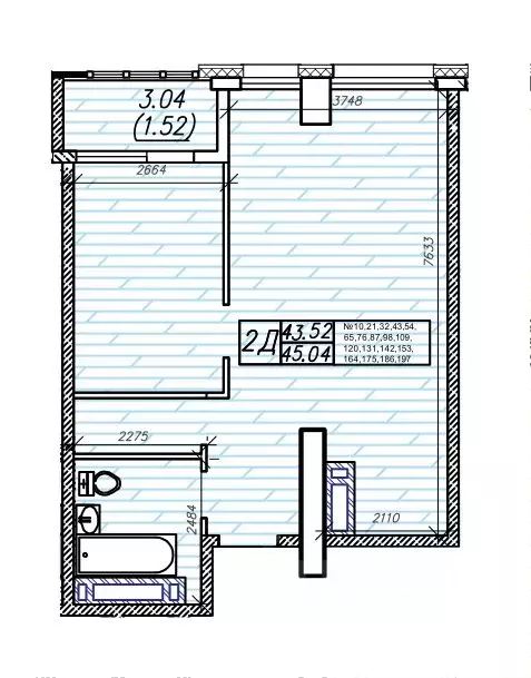 2-к кв. Приморский край, Владивосток Енисейская ул. (45.04 м) - Фото 1