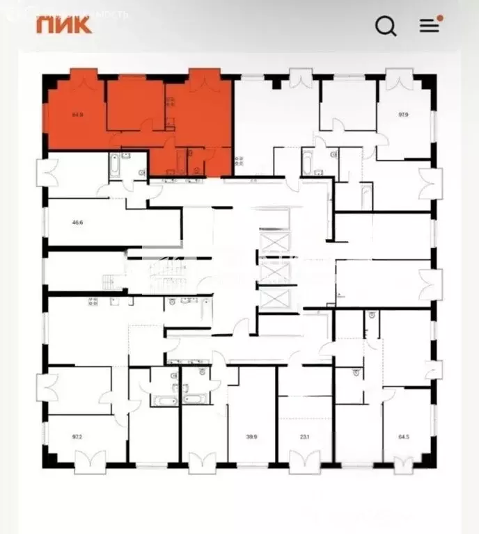 2-комнатная квартира: Москва, улица Барклая, 6Ак1 (64.9 м) - Фото 1