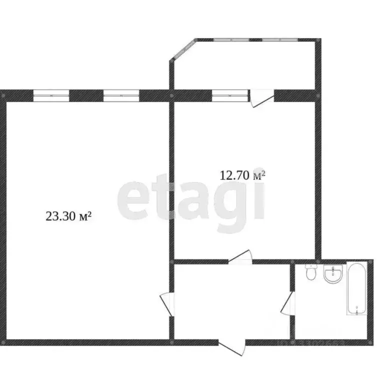 1-к кв. Ханты-Мансийский АО, Сургут ул. Крылова, 32 (43.8 м) - Фото 1