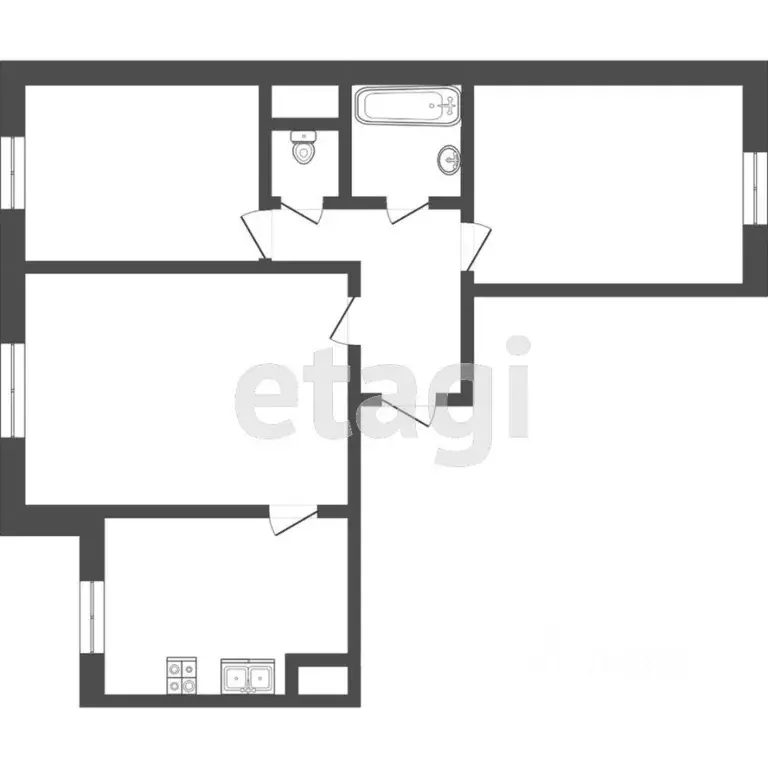 3-к кв. Ростовская область, Ростов-на-Дону ул. Еременко, 94 (70.0 м) - Фото 1