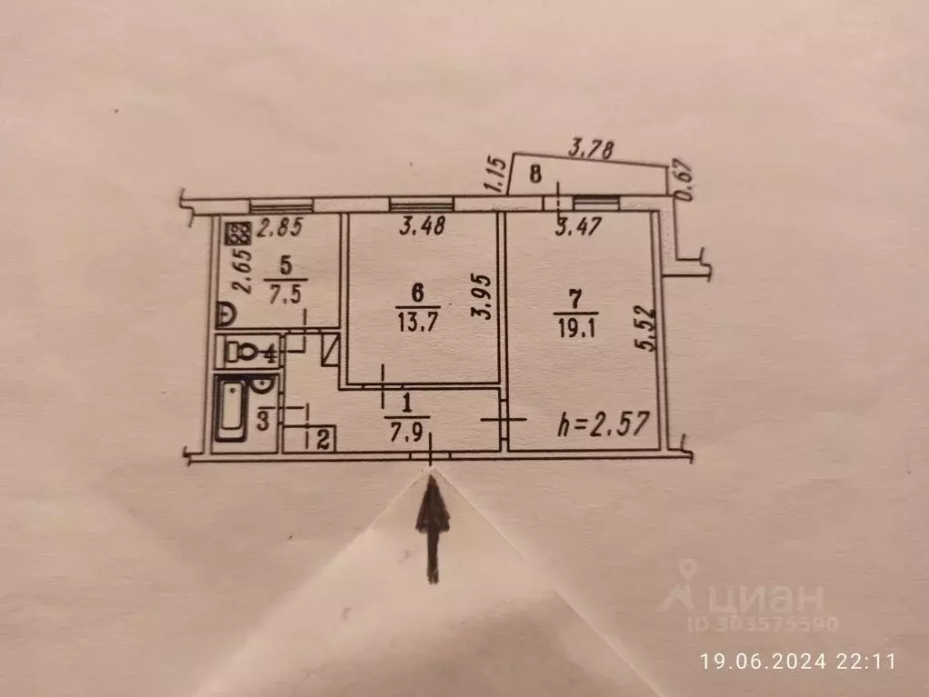 2-к кв. Омская область, Омск ул. 3-я Молодежная, 51 (52.4 м) - Фото 0