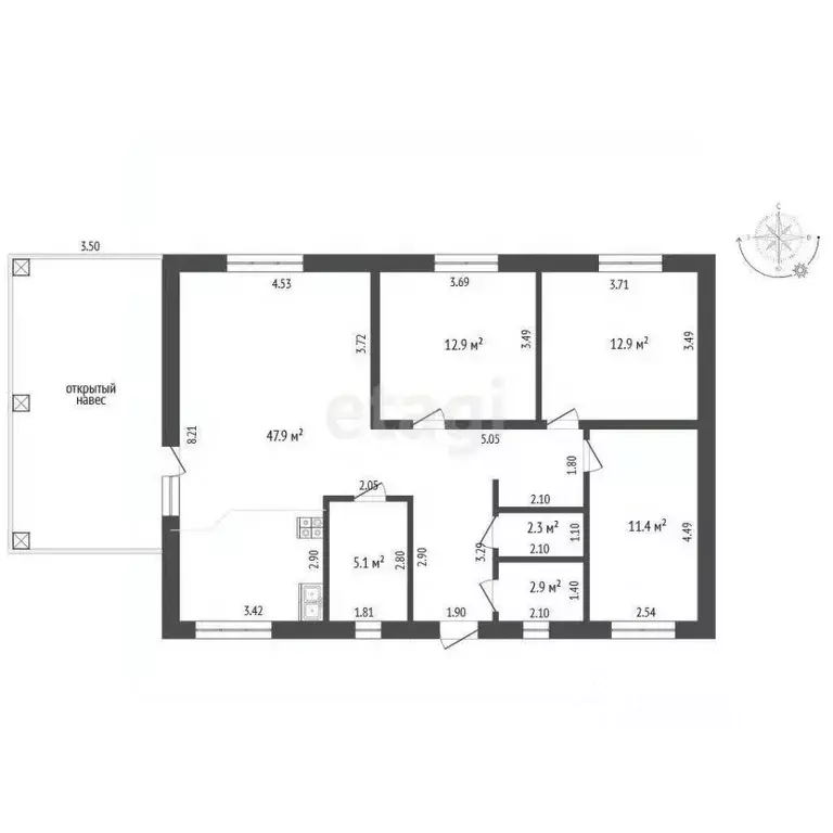 Дом в Тюменская область, Тюмень Микрорайон мыс, ул. Дачная (95 м) - Фото 1