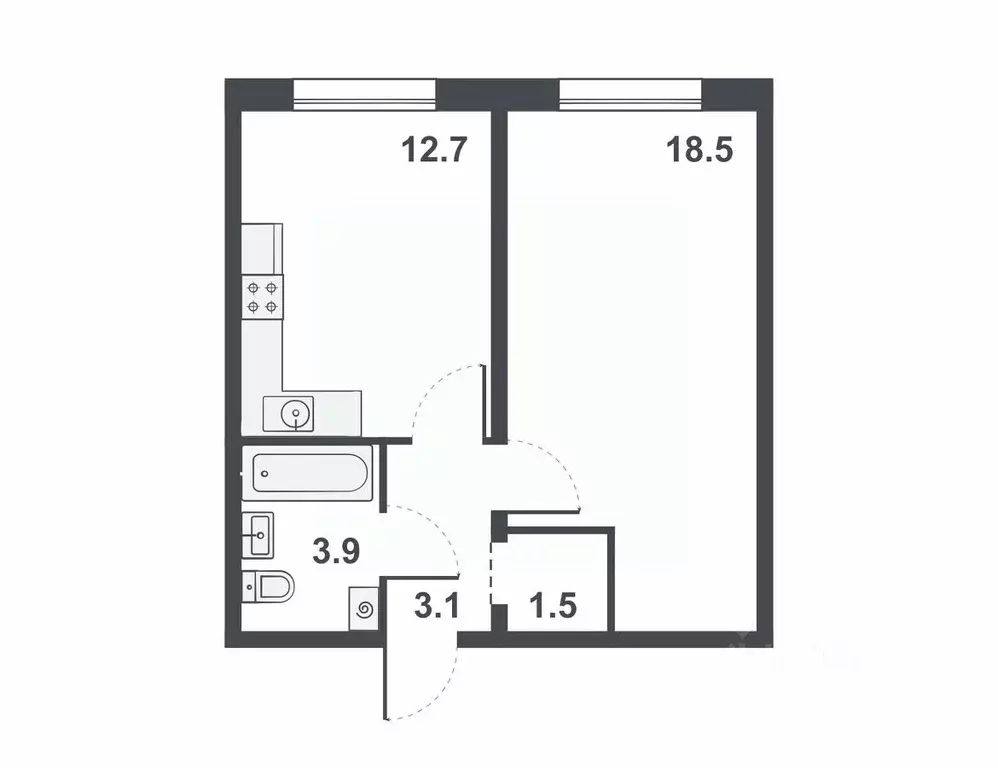 1-к кв. Кировская область, Киров бул. Прибрежный, 6 (39.7 м) - Фото 0