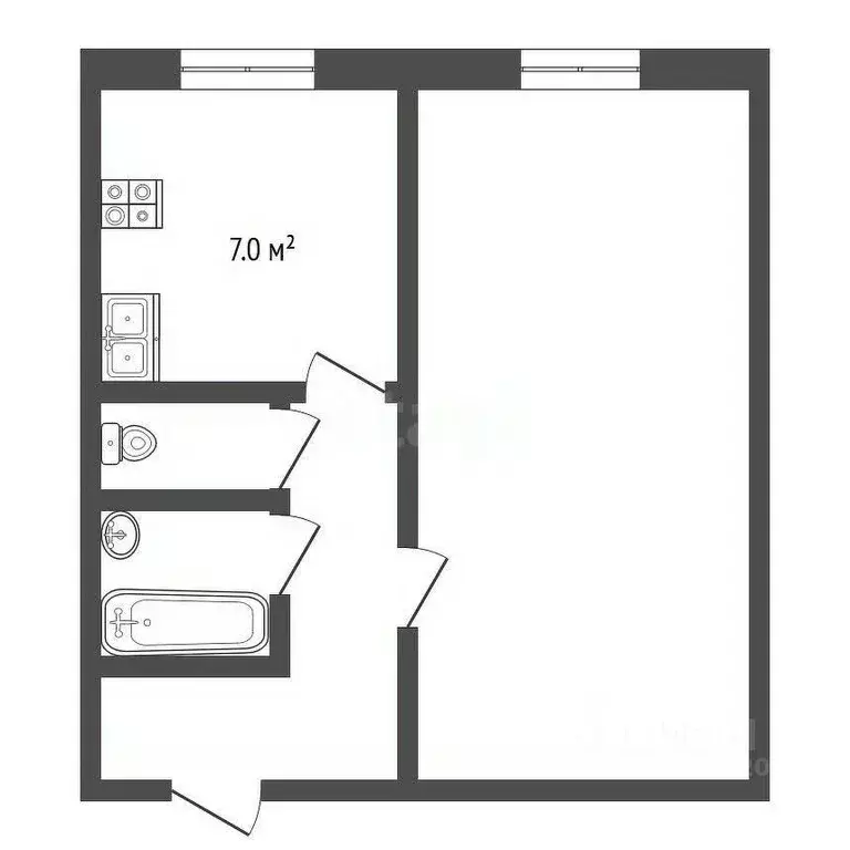 1-к кв. Ярославская область, Любим ул. Карла Маркса, 104 (32.7 м) - Фото 2