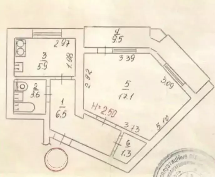 1-к кв. Севастополь ул. Хрусталева, 61 (44.0 м) - Фото 2