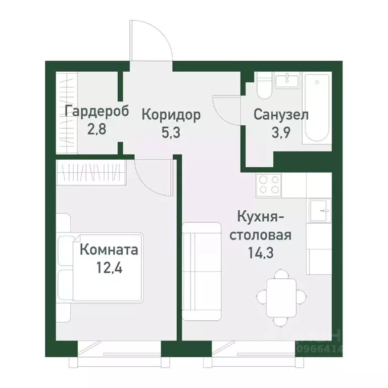 1-к кв. Челябинская область, Челябинский городской округ, пос. ... - Фото 0