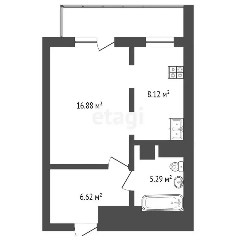 1-комнатная квартира: Пермь, улица Революции, 22 (40 м) - Фото 0