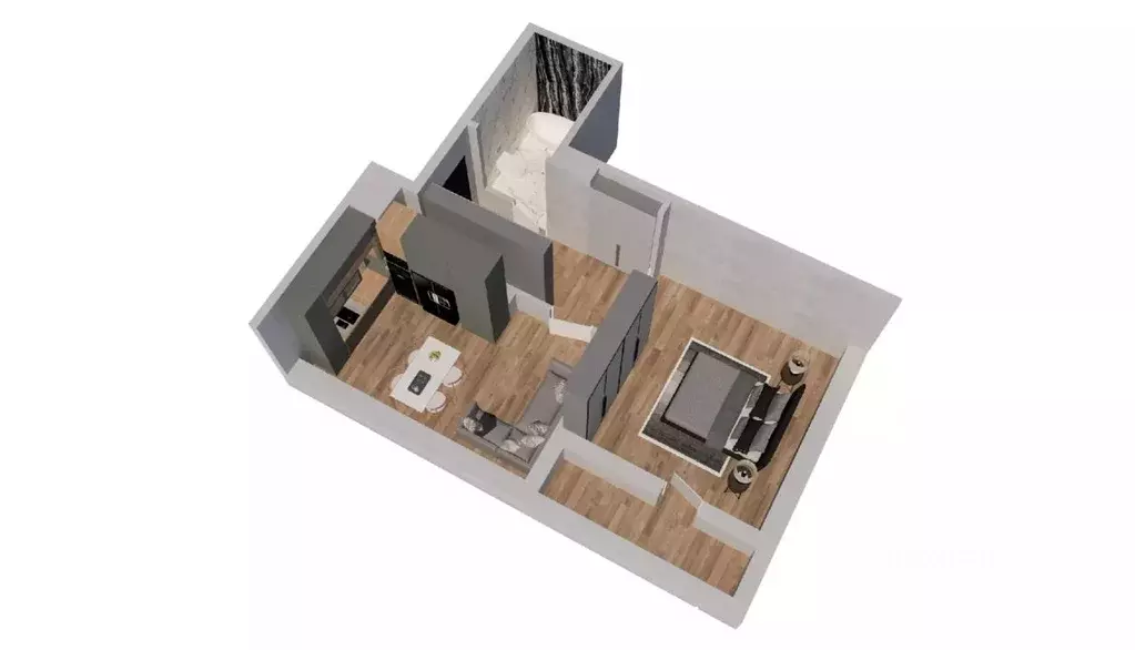 1-к кв. Ростовская область, Батайск ул. Ушинского, 27Ак3 (41.4 м) - Фото 2