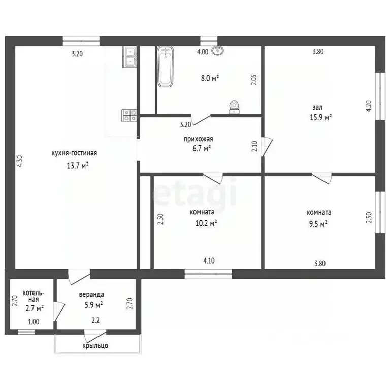 Дом в Тюменская область, с. Исетское ул. Луговая (75 м) - Фото 2