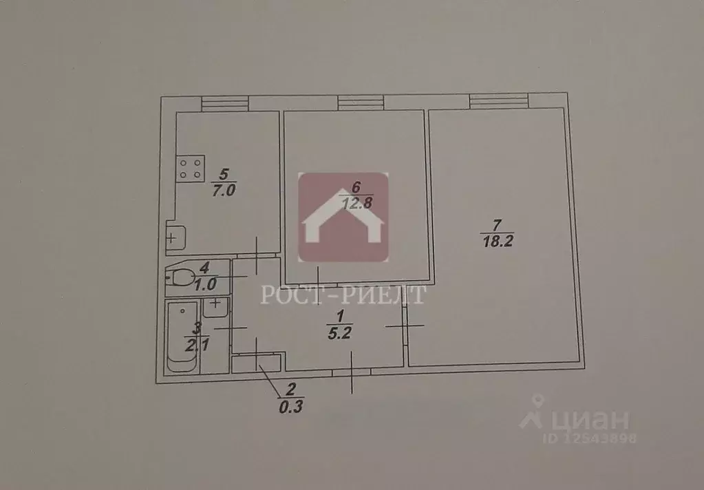 2-к кв. Саратовская область, Саратов просп. Энтузиастов, 31А (47.0 м) - Фото 1