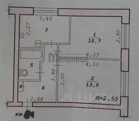2-к кв. Волгоградская область, Волгоград пос. Ангарский, ул. ... - Фото 2