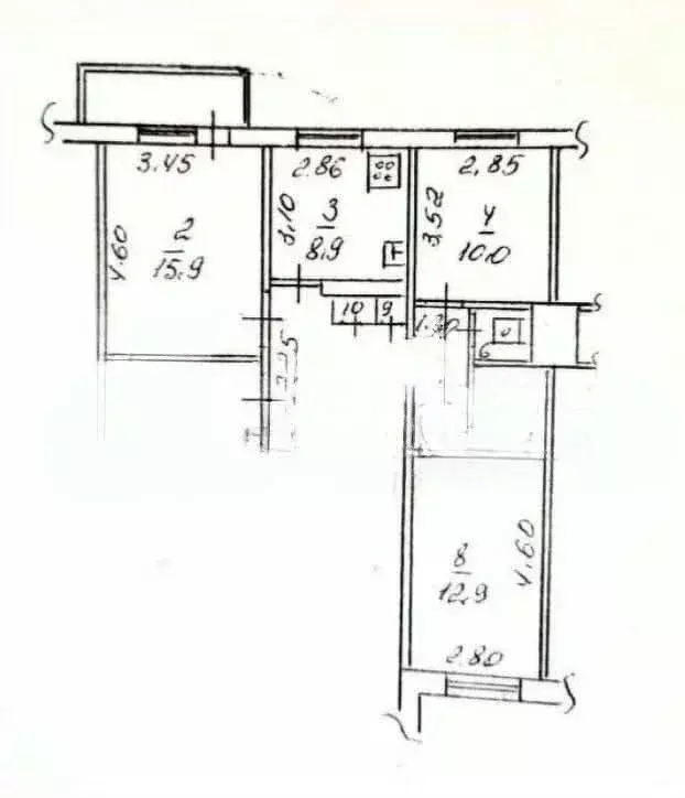 3-к кв. Липецкая область, Липецк ул. Смургиса, 7 (63.1 м) - Фото 2