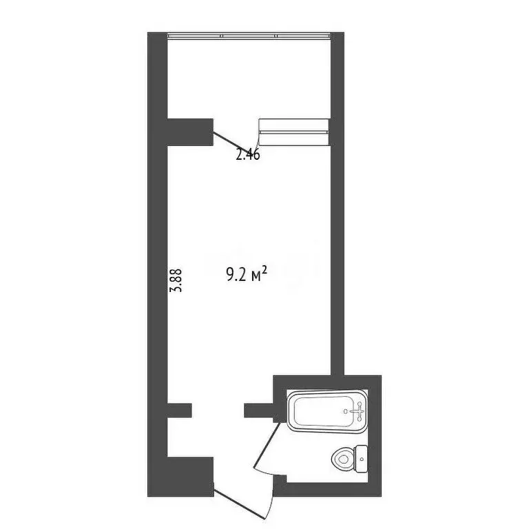 Квартира-студия: Тюмень, Олимпийская улица, 22 (13 м) - Фото 0
