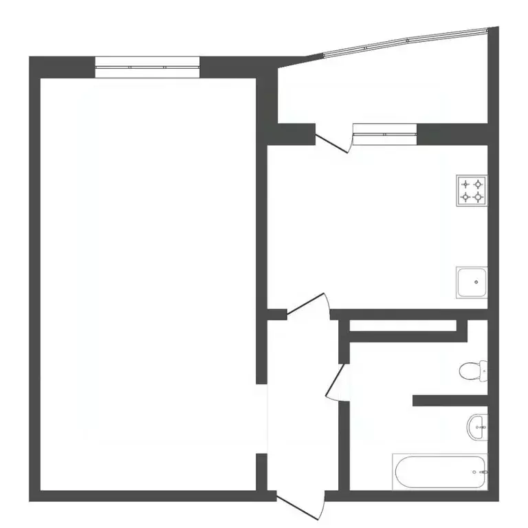 1-к кв. Тюменская область, Тюмень Кремлевская ул., 110к1 (43.6 м) - Фото 2