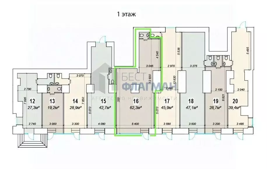 Помещение свободного назначения в Москва Ленинский просп., 70/11 (62 ... - Фото 2