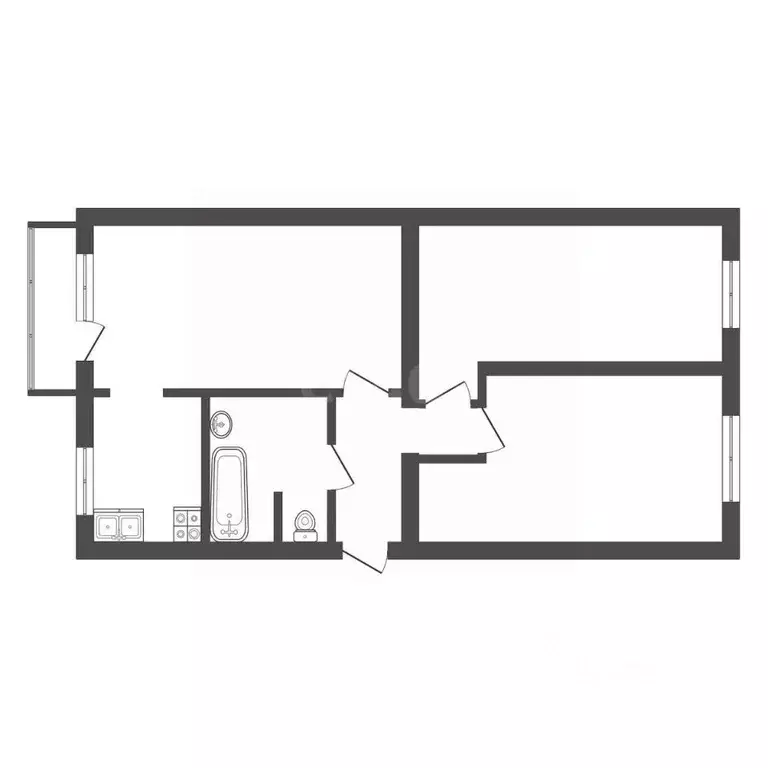 3-к кв. Ростовская область, Аксай ул. Платова, 6 (63.0 м) - Фото 2