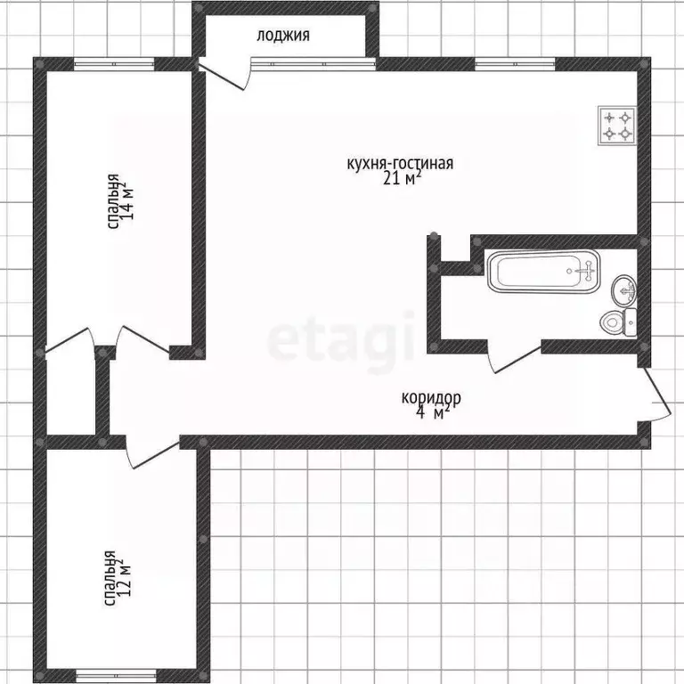 3-к кв. Адыгея, Майкоп Краснооктябрьская ул., 31 (54.6 м) - Фото 1