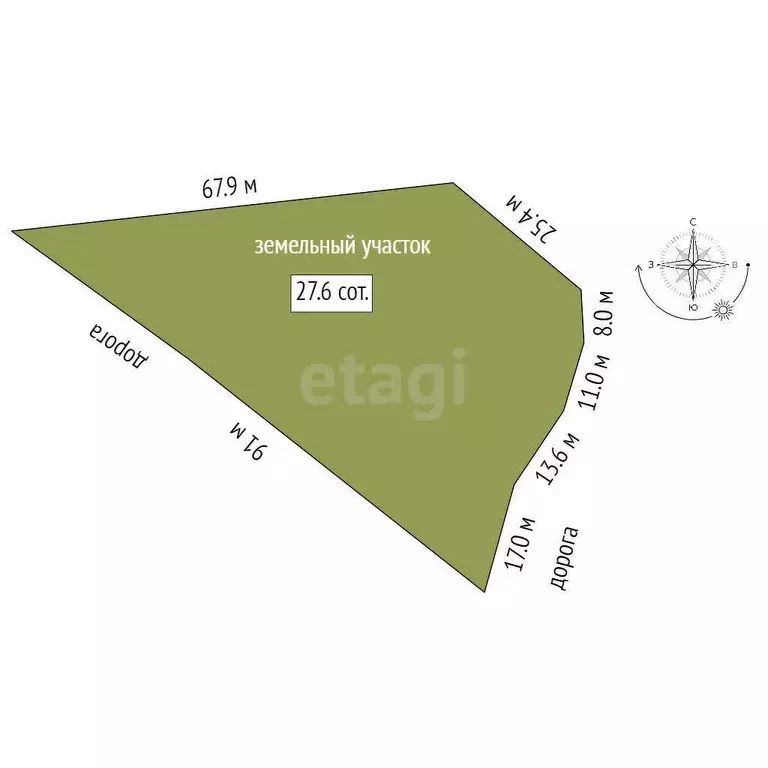 Участок, 27.6 сот., поселения (ижс) - Фото 1