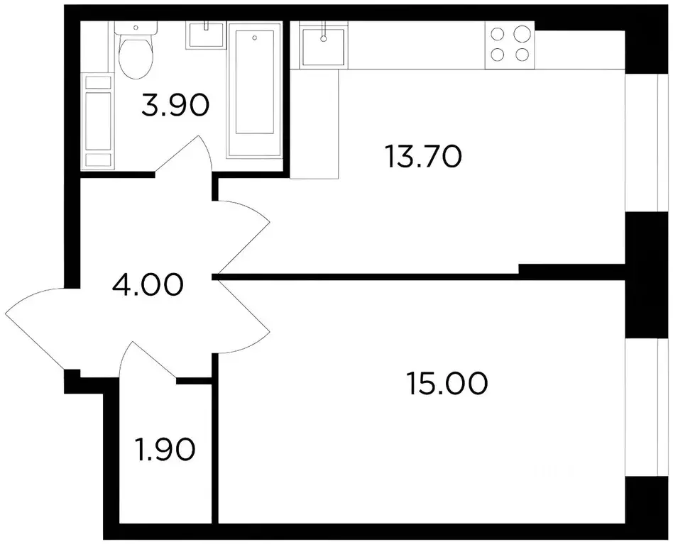 1-к кв. Московская область, Пушкино ул. Сретенская, 1к1 (40.0 м) - Фото 1