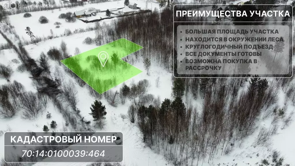 Участок в Томский район, село Тахтамышево, Яблочная улица, 1А (18 м) - Фото 2