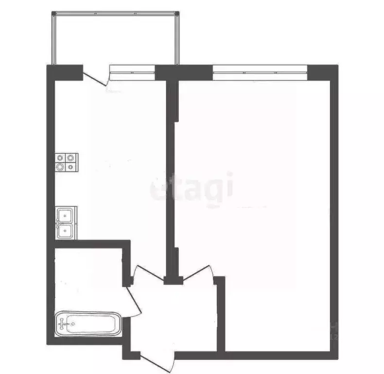 1-к кв. Московская область, Коломна ул. Мечникова, 26 (42.9 м) - Фото 1