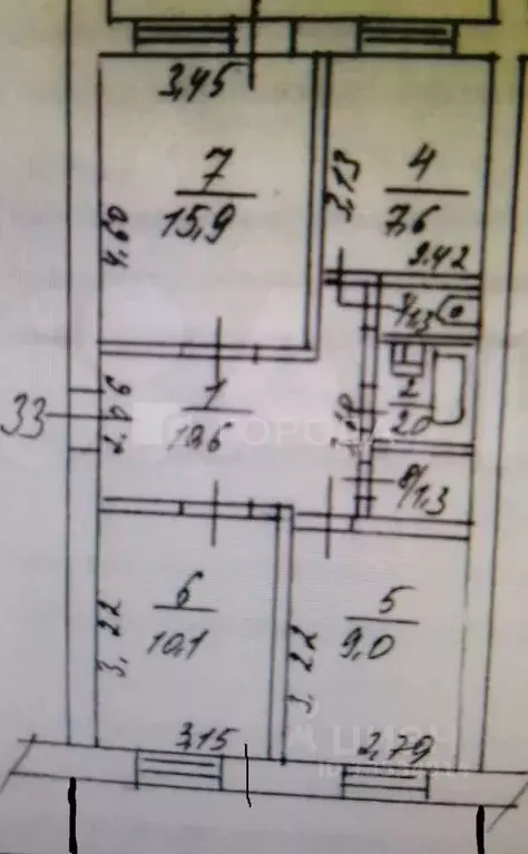 3-к кв. Алтайский край, Новоалтайск Строительная ул., 10 (58.8 м) - Фото 2