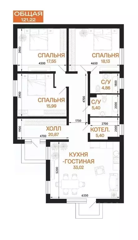 Дом в Адыгея, Тахтамукайский район, Козет аул ул. Махоша (121 м) - Фото 2