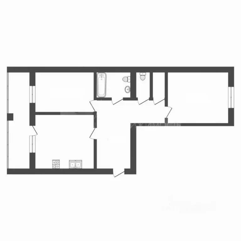2-к кв. Тюменская область, Тюмень ул. Тимофея Кармацкого, 5 (70.0 м) - Фото 2