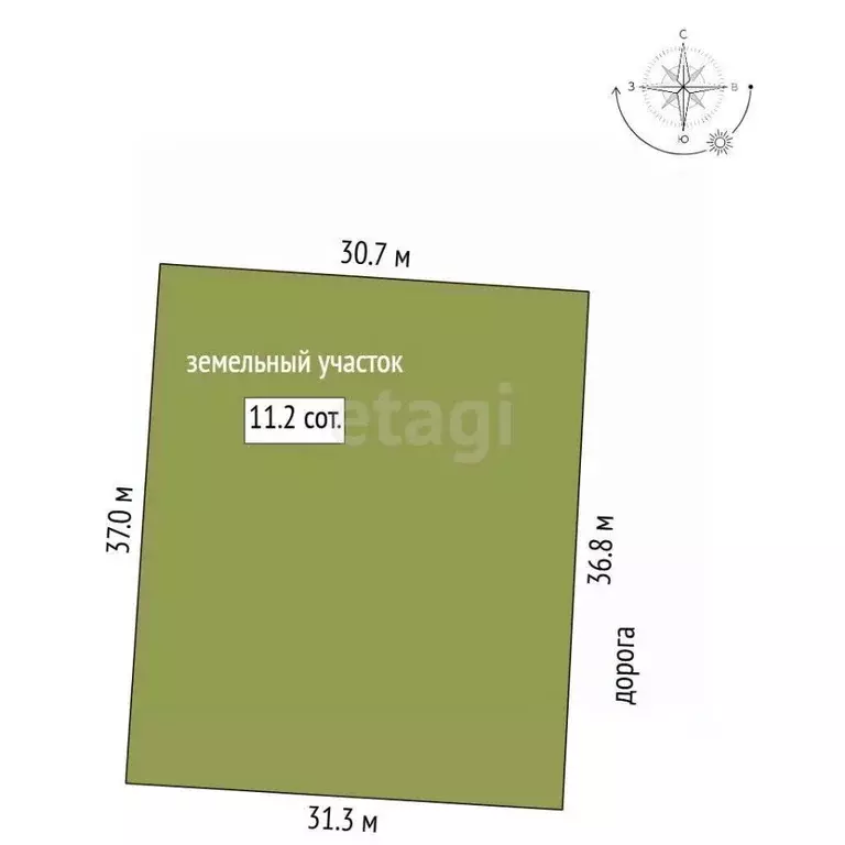 Участок в Севастополь пос. Любимовка, ул. Софьи Перовской (11.2 сот.) - Фото 2