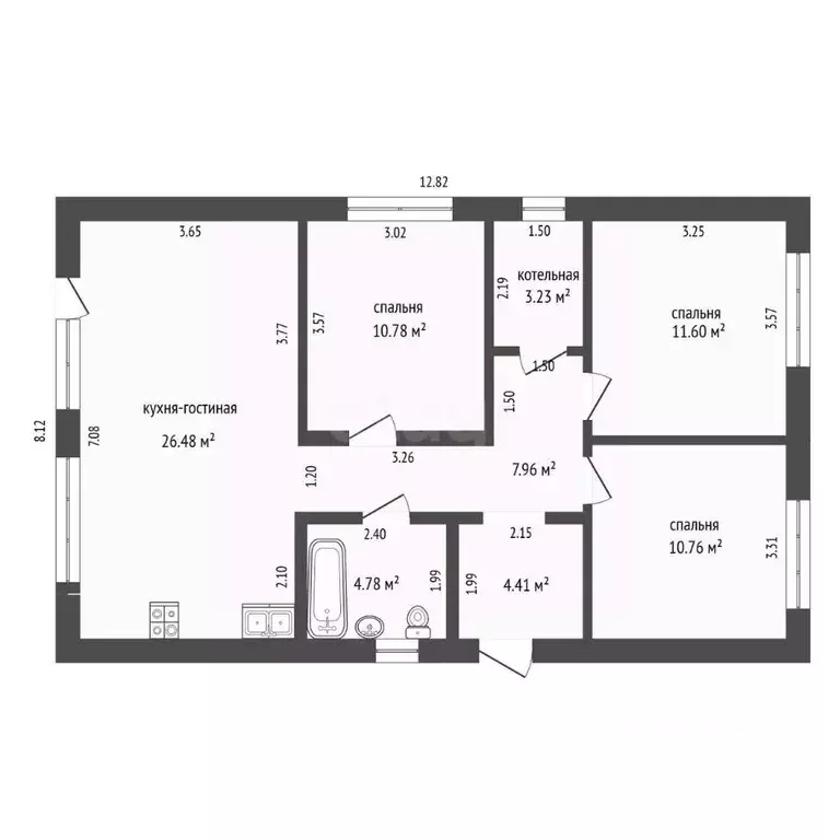 Дом в Тюменская область, Тюмень Малинка садовое товарищество,  (95 м) - Фото 2