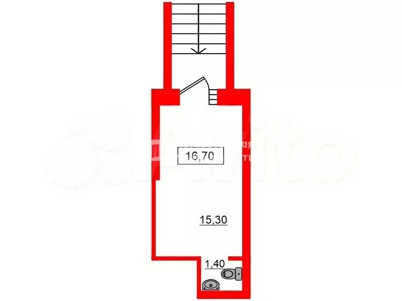 Продам помещение свободного назначения, 16.7 м - Фото 0