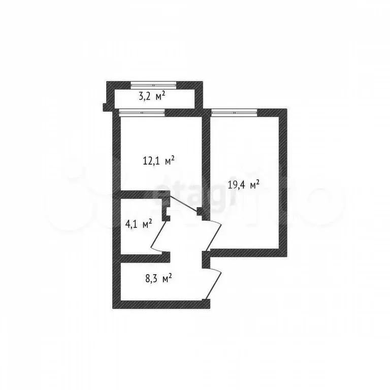 1-к. квартира, 43,9 м, 5/5 эт. - Фото 0