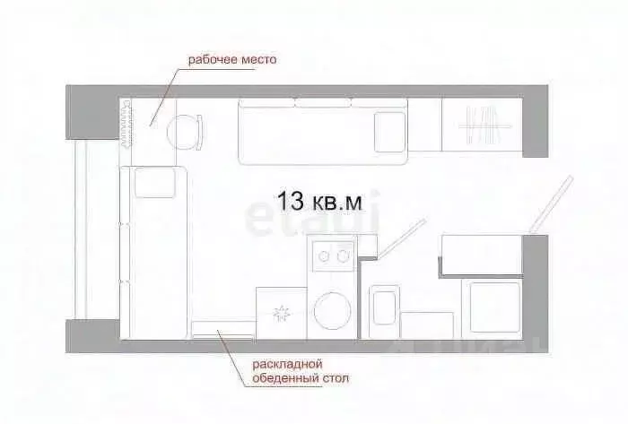 Комната Костромская область, Кострома ул. Димитрова, 18 (13.1 м) - Фото 1