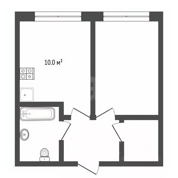 1-к кв. Москва Лобненская ул., 13к4 (35.8 м) - Фото 2