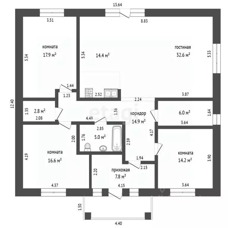 Дом в Башкортостан, Стерлитамакский район, Отрадовский сельсовет, ... - Фото 2