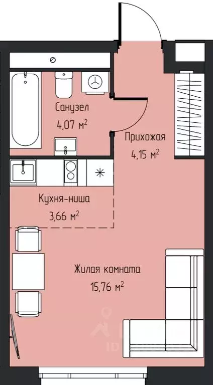 Студия Свердловская область, Екатеринбург Южный жилрайон, Студия Парк ... - Фото 0