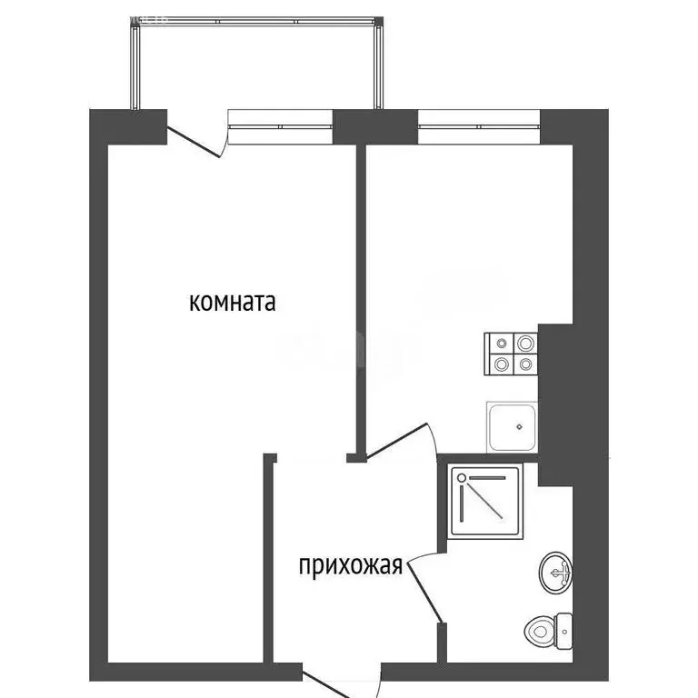 1-комнатная квартира: Анапа, Солнечная улица, 54 (30.5 м) - Фото 1