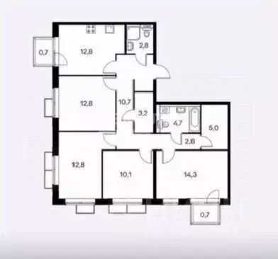 4-к кв. Москва ул. Саларьевская, 9 (91.3 м) - Фото 2