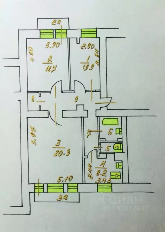 Квартира, 3 комнаты, 92 м - Фото 1