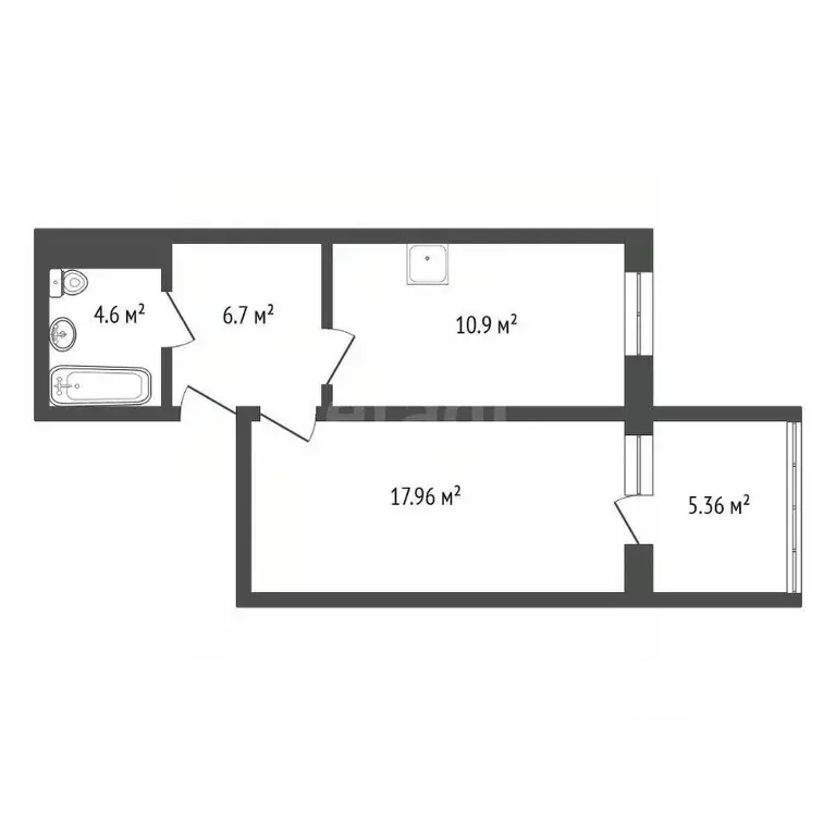 1-к кв. Красноярский край, Красноярск ул. Менжинского, 10ж (41.75 м) - Фото 1