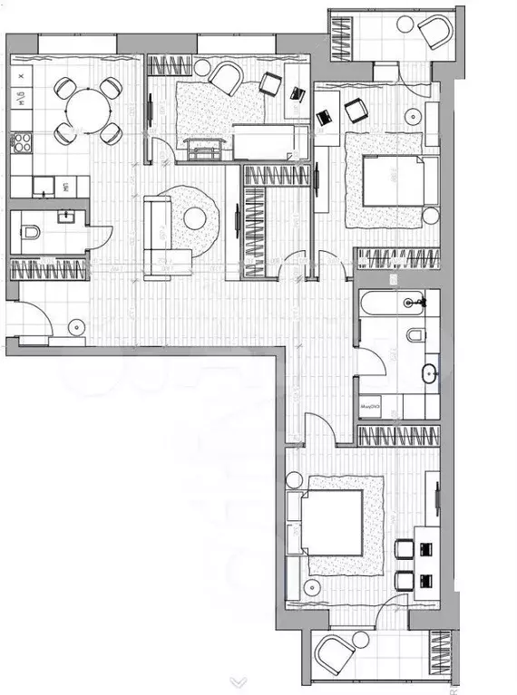 3-к. квартира, 114 м, 4/7 эт. - Фото 0