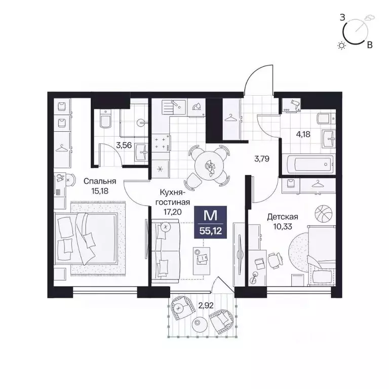 2-к кв. Волгоградская область, Волгоград просп. Имени В.И. Ленина, 59Г ... - Фото 1