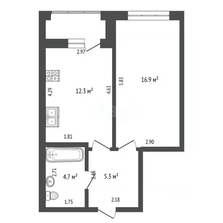 1-к кв. Мордовия, Саранск ул. Анны Лусс, 7В (41.4 м) - Фото 0