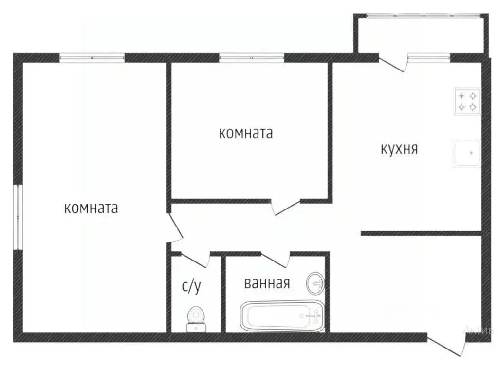 2-к кв. Ярославская область, Ярославль Красноборская ул., 60 (65.3 м) - Фото 2
