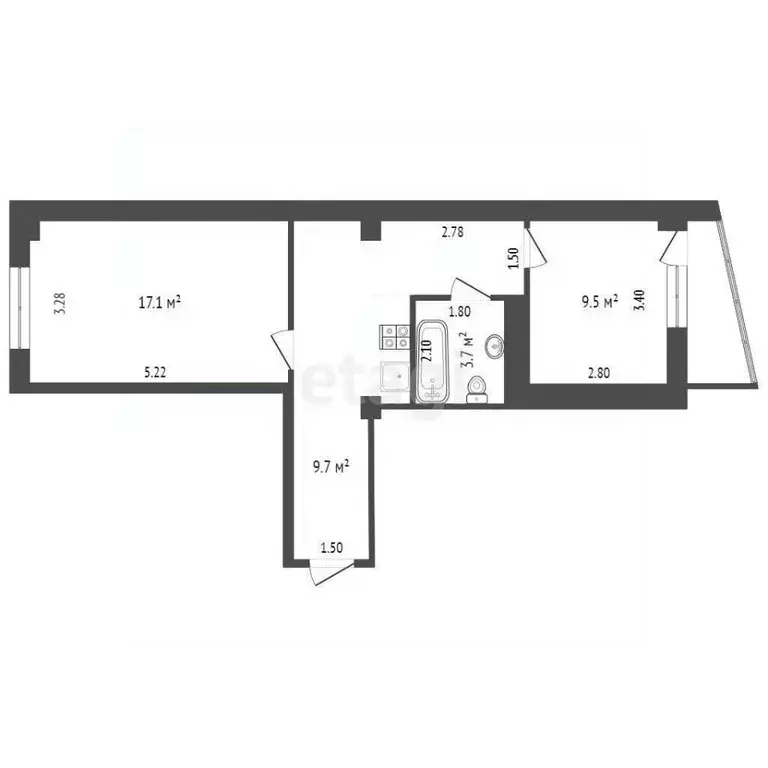 2-к кв. Коми, Сыктывкар Сысольское ш., 1/2 (46.7 м) - Фото 0
