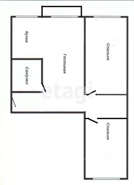 3-к кв. Иркутская область, Ангарск 94-й кв-л, 24 (58.6 м) - Фото 1
