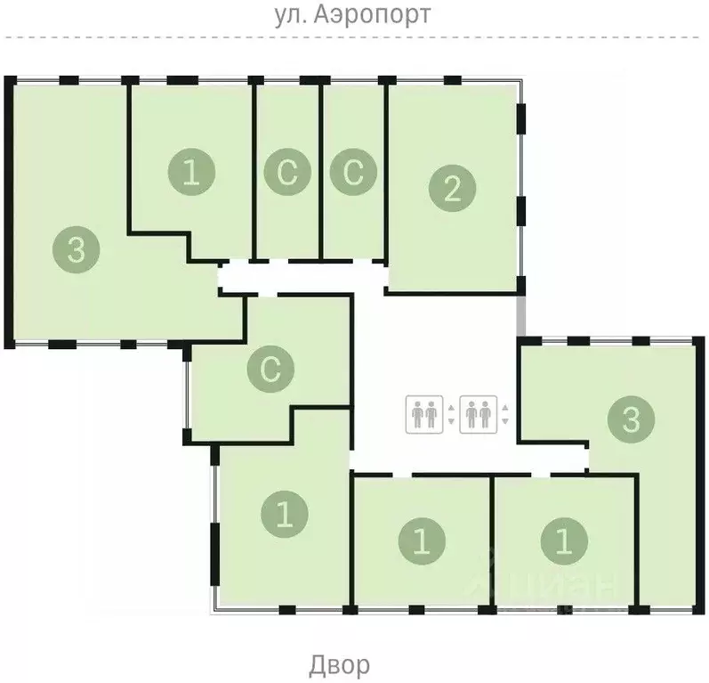 1-к кв. Новосибирская область, Новосибирск ул. Аэропорт, 23/1 (51.59 ... - Фото 1