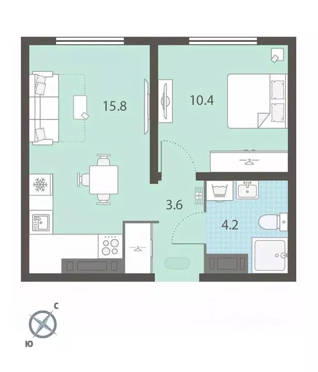 1-к кв. Свердловская область, Екатеринбург Комсомольский жилрайон, ... - Фото 1